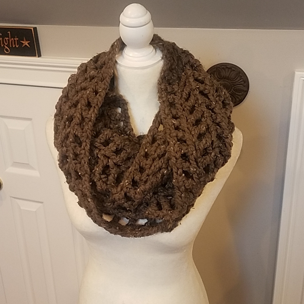Hand Crocheted Infinity Scarf